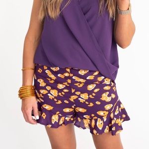 NWT Purple Animal Print Shorts